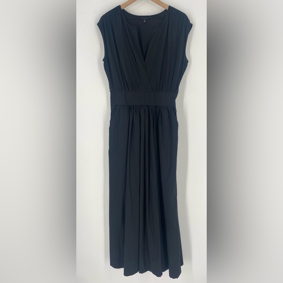 Banana Republic Black Notch-Neck Maxi Dress - Picture 2 of 10